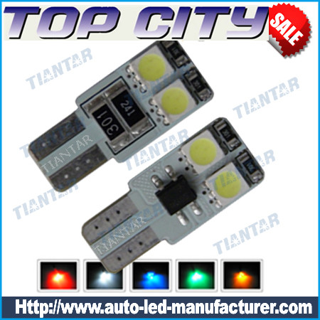Topcity Euro Error Free 4-SMD-5050 T10 2825 W5W LED 
    Bulbs - Canbus led